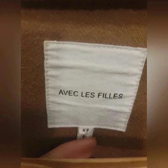 Avec Les Filles Oversized Boyfriend Shacket Camel Brown Size Extra Small XS - Picture 4 of 9